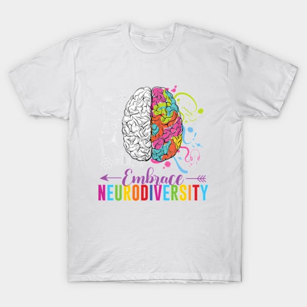 Embrace Neurodiversity Brain T-Shirt by RiseInspired